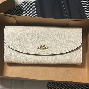 Coach Cream Leather Women's Clutch